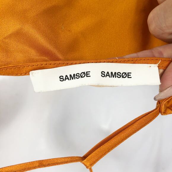 SAMSOE SAMSOE Women's Annah Midi Slip Dress XS Orange Green Ombre Dip Dyed - Picture 16 of 16